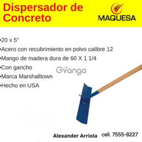 Dispersador de concreto tipo Texas, MARSHALLTOWN USA.