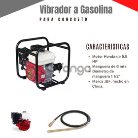Vibrador para concreto JF-Motor HONDA GX160 de 5.5 hp.