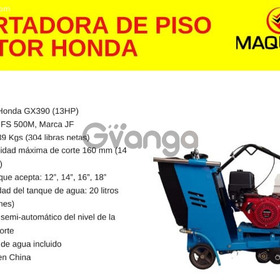 Cortadora de piso JF-HONDA GX390 DE 13 hp. Cortes en concreto o asfalto.
