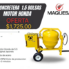 Concretera JF-HONDA 5.5 hp de 1.5 Bolsas en OFERTA.