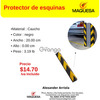 Protectores de caucho negro para esquinas, con reflectivos amarillos. 2