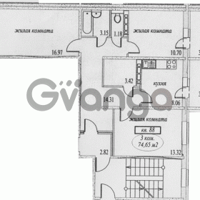 Продается Квартира 3-ком 74 м² Ленская, 11, метро Бабушкинская