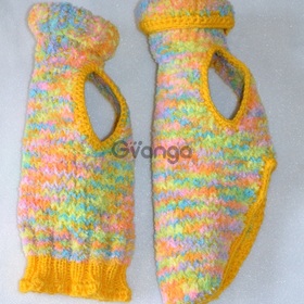 Одежда для миниатюры, мягкая, ручное вязание в две нитки