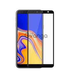 Защитное цветное стекло Mocolo (full glue) на весь экран для Samsung Galaxy J4+ (2018) Черное