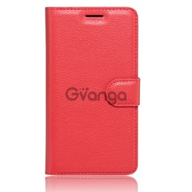 Кожаный чехол (книжка) Wallet с визитницей для OnePlus 5T Красный
