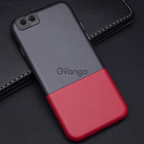 Пластиковая накладка Half Color для Apple iPhone 6s (4.7") Черный / Красный