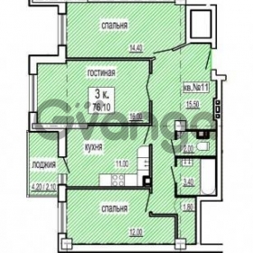 Продается квартира 3-ком 78.2 м² ул. Рихарда Зорге, 42а