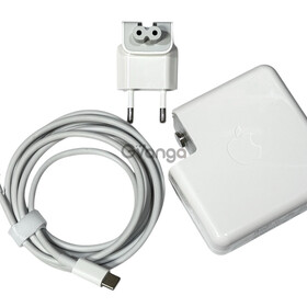 Блок питания для ноутбука Apple 20.2V 4.3A 87W USB Type-C квадратный с вилкой и кабелем