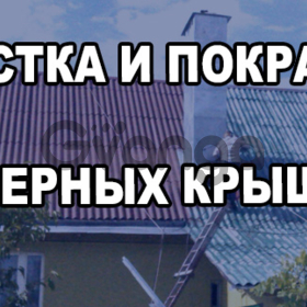 Покраска крыш, ремонт и замена шифера.