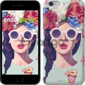 Чехол на iPhone 7 Девушка с цветами 