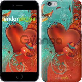 Чехол на iPhone 7 Сердце в цветах 