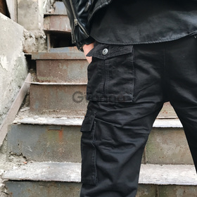 джинсы Iteno 8813-1 карго чёрные мужские
