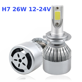 Комплект светодиодных Led ламп H7, 2200 люмен, 26W COB LEDs