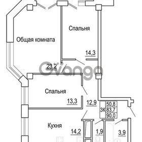 Продается квартира 3-ком 90 м² Московская ул,63