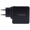 СЗУ PD адаптер T-phox (48W: PD 30W + USB QuickCharge QC 3.0 18W) Черный