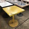 Продам бу стол желтый на металлической ноге