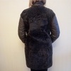Женское, зимнее, кожаное пальто с натуральным мехом ягненка.