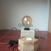 Настільний лофт світильник з гіпсу
