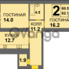Продается квартира 2-ком 62 м² Дадаева