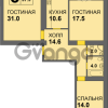 Продается квартира 3-ком 97 м² Дадаева