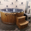 Дерев'яна гідромасажна ванна зі склопластиком, спа джакузі
