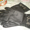 Женские перчатки из натуральной кожи,цвет матово-черный,б/у.