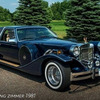 041 Ретро авто синий Ford Mustang ZIMMER аренда прокат на свадьбу съемки