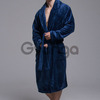 Мужской синий халат велсофт с поясом (90055) (арт. 1202) 3