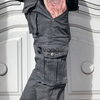 джинсы Iteno 1672-7 карго серые мужские