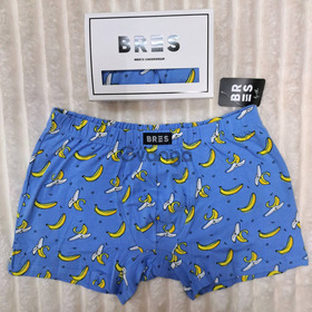 Чоловічі блакитні боксери BRES з принтом бананів (арт. MSHK 304/03/136)