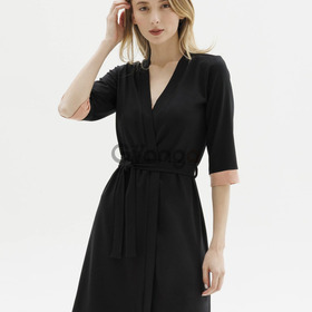 Жіночий халат з поясом із колекції "Black Rose" (60049) ( арт. 1573)