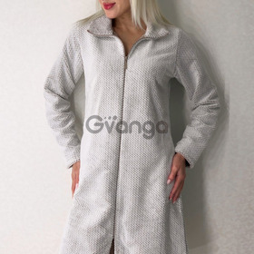 Жіночий домашній халат на блискавці із м'якого велcофту "Assorty" (90203) (арт. 1634)