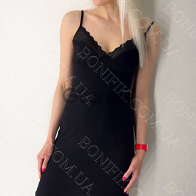 Жіноча нічная сорочка з мереживом "Black Panters" (60065) (арт. 1348)