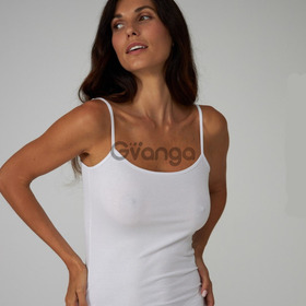 Біла майка на тонкій бретелі "Basic" (арт. LVSK 401/00/01)