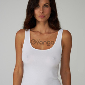 Біла спортивна майка на широкій бретелі "Basic" (арт. LVSK 403/00/01)