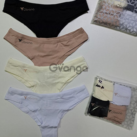 Жіночі однотонні трусики-стрінги "Obrana" (4 шт./уп.) (арт. 200-12/4)