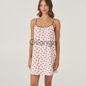 Жіноча нічна сорочка на тонкій бретелі "Sweets" (арт. LDK 112/22/03)