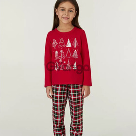 Комплект дитячої піжами для дівчаток "Christmas Trees" (арт. CPF 0381/02/01)