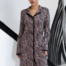 Жіночий халат з малюнком "Pink Genius" (16125) (арт. 1596)