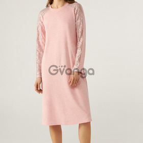 Жіноча нічна сорочка з мереживом "Tea Rose" (арт. LDМ 100/09/01)