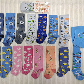 Різнобарвні махрові дитячі колготки ТМ "АfRiсa" (розмір 12) (арт. 302К)