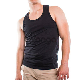 Чоловіча чорна бавовняна майка ТМ "BONO" (арт. М 950101)