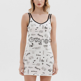 Жіноча нічна сорочка на тонкій бретелі "Dreamy Hearts" (16801) (арт. 1768)