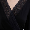 Жіночий чорний халат з мереживом "Amour" (60047) (арт. 1347) 2