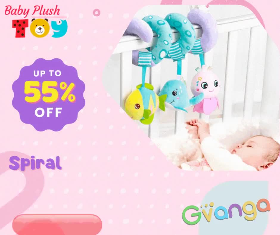 Spiral Crib Plush Toys For Babies