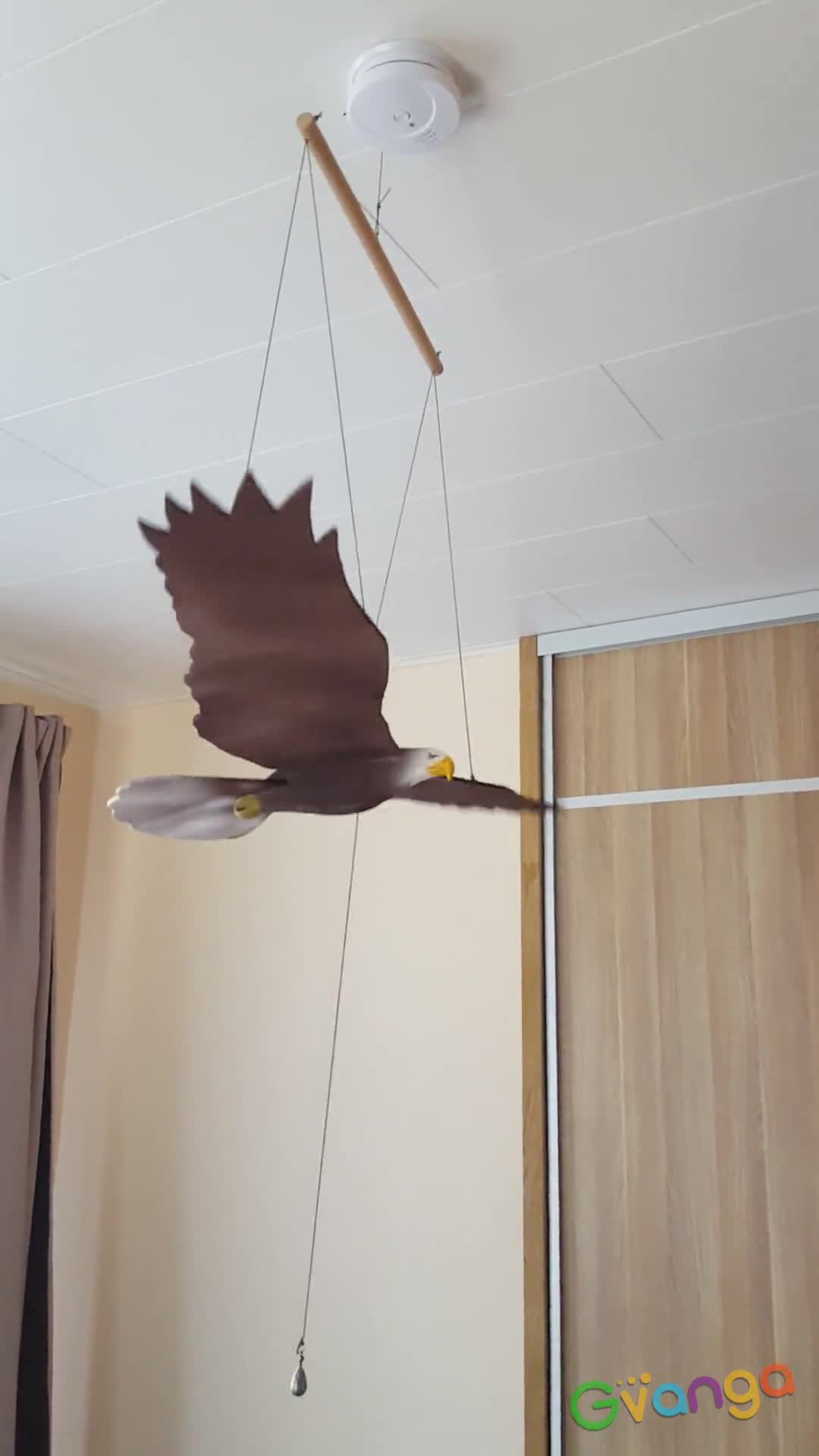Hanging wooden eagle
